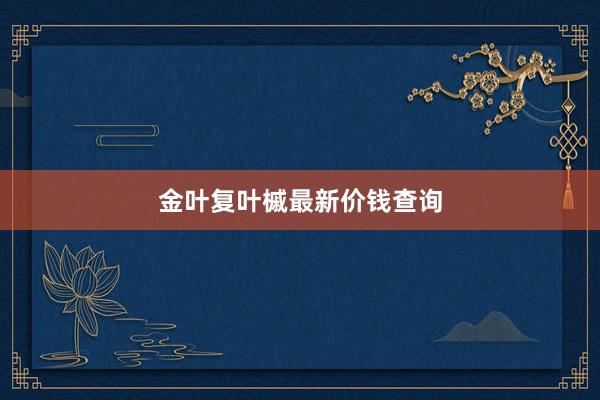 金叶复叶槭最新价钱查询